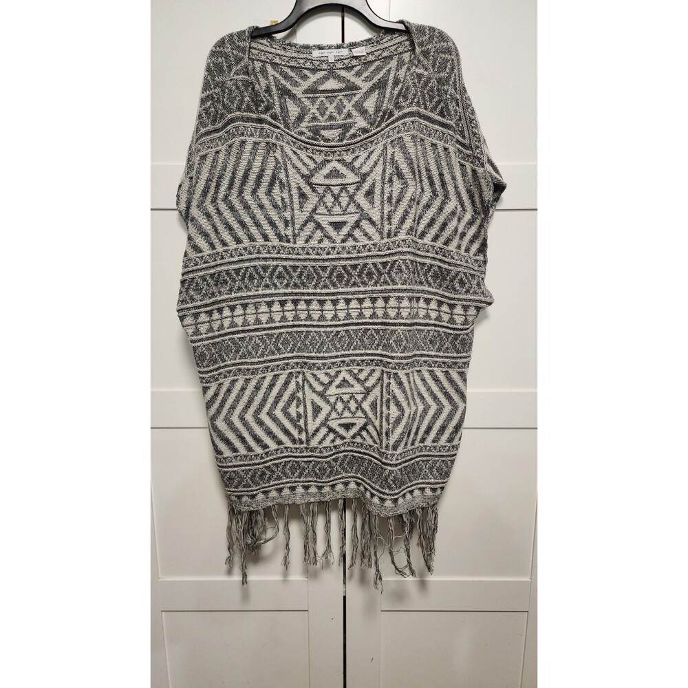 🔥 888 Blanket Poncho – Aztec Print – Charcoal Heather Gray – Women’s Size LARGE